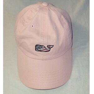 Vineyard Vines Preppy Pink Embroidered Whale Barbiecore Nautical Baseball Hat